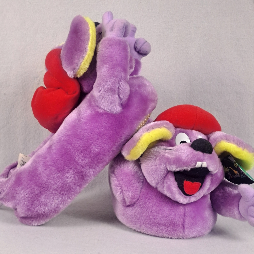 Adorable Purple Mouse Kids Slippers